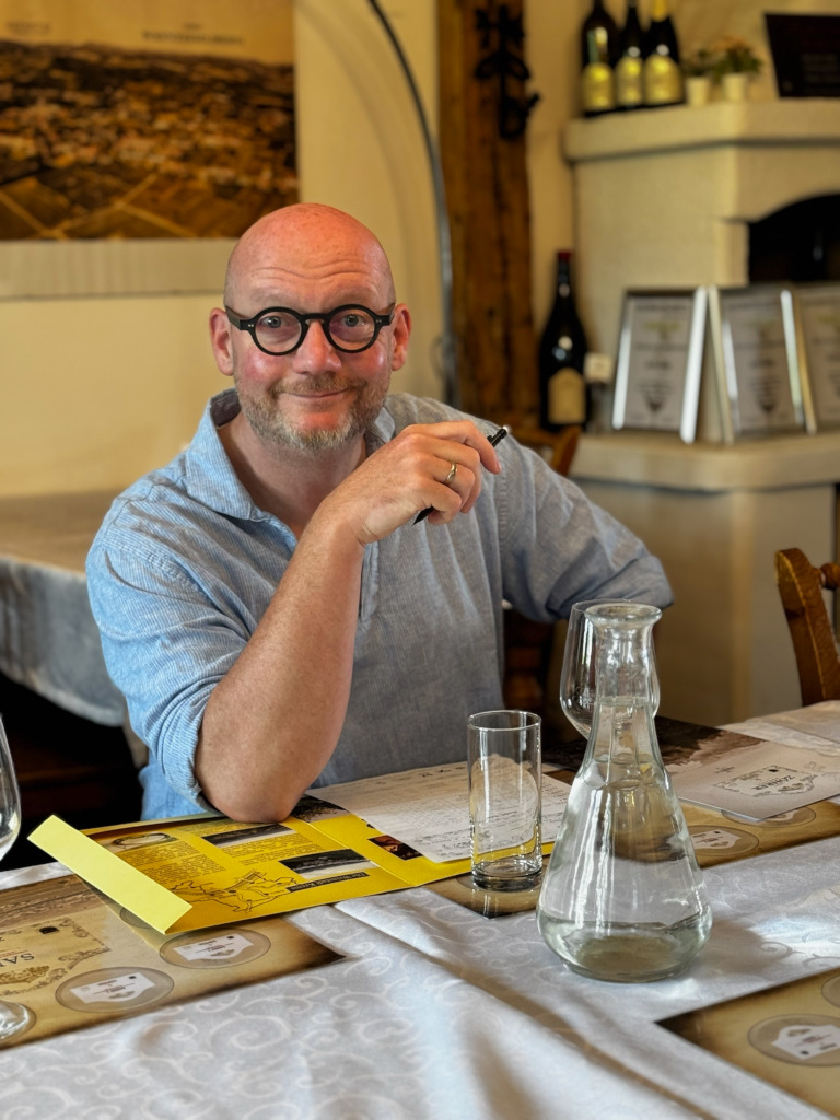 Lars im Weingut bei Toni Zöhrer