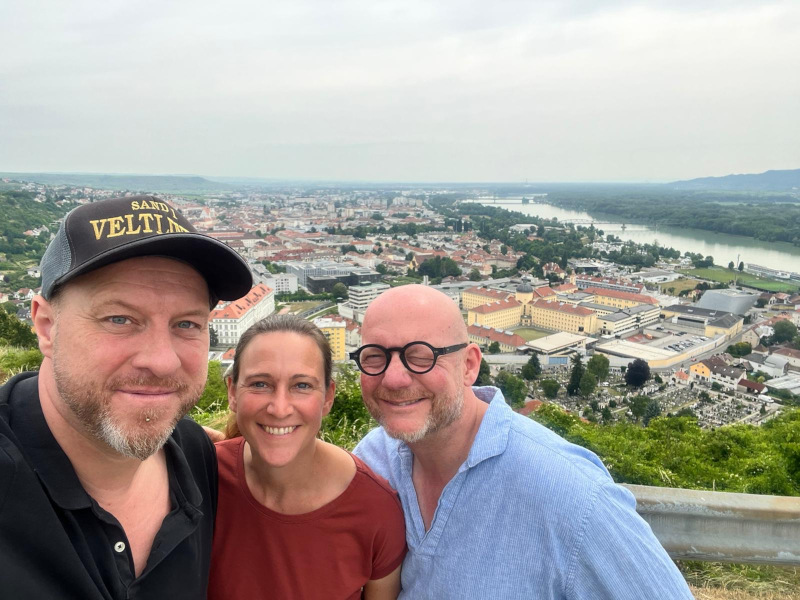 Rallye Ende oberhalb Krems mit Toni, Natascha und Lars
